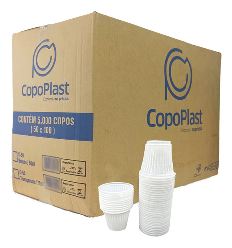 Copo De Café Descartável 50ml Copoplast 5000 Unidades Caixa