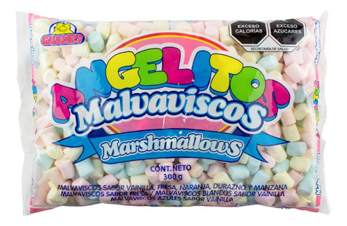 Bolsa Mini Angelitos Malvavisco Guandy Marshmallows Arcoiris