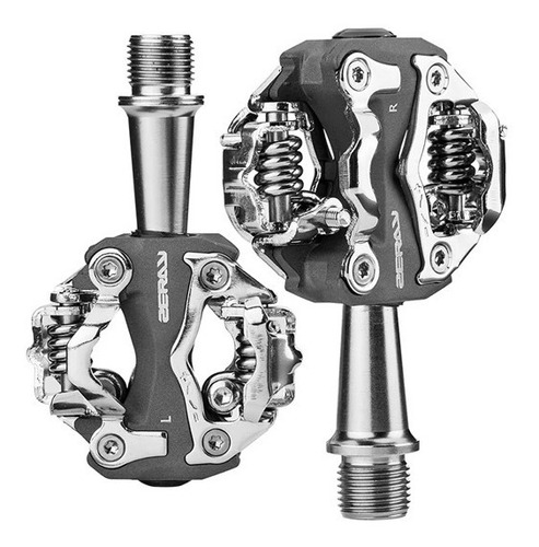 Imagem 3 de 9 de Pedal Clip Mtb Zeray Bike Bicicleta Zp-108sbk Padrão Xtr