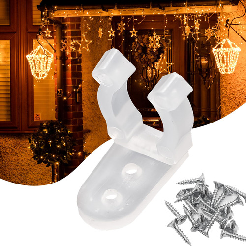 100 Clips De Cuerda Led 3/8 Pulgadas Con 200 Tornillos