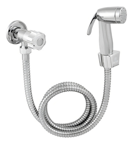 Ducha Higiênica Em Abs 1/4 Volta Cromada Para Banheiro
