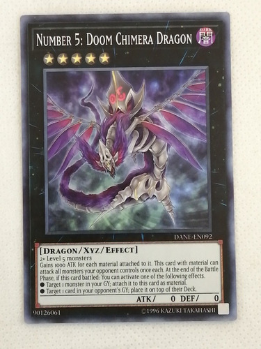 Super Xyz Yugioh Number 5: Doom Chimera Dragon (Usado)