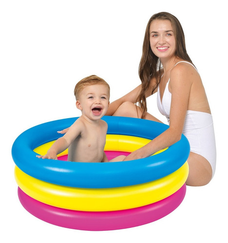 Imagen 3 de 6 de Pileta Inflable Redonda Infantil Bebes Niños Juego Verano