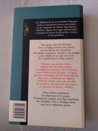 Medianoche De Amor. Michel Tournier (Usado)
