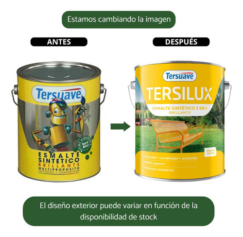Esmalte Sintético Brillante Convertidor y Antióxido Tersuave 20L Color Verde Inglés