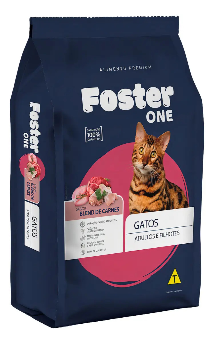 Ração Foster One Premium Gatos Adultos Blend De Carne 10,1kg