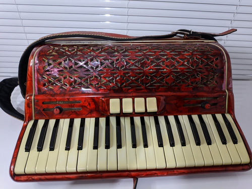 Acordeon Italiana Paolo Soprani 120 Baixos Original- Sanfona