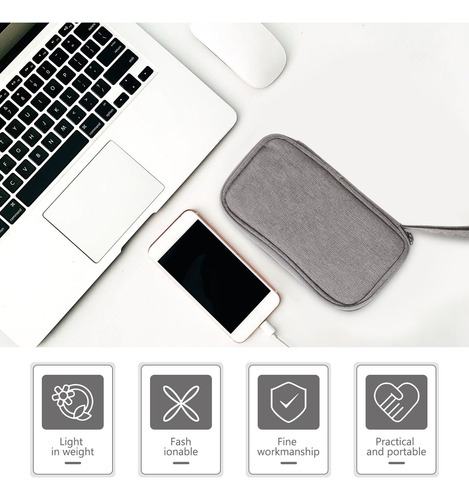 Bolsa De Almacenamiento Digital, Organizador Usb, Cable Para