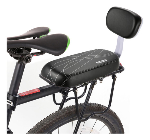 Asiento Trasero Bicicleta Mtb Cuero Pu Cojín Suave Niños Con