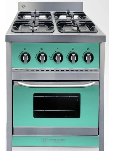 Cocina Semi Industrial 60cm Acero Cook & Food Chiara Color Color Verde