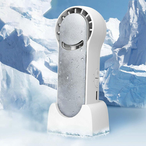Ventilador De Mano Pequeño De Mesa Con Base, Carga Usb Para