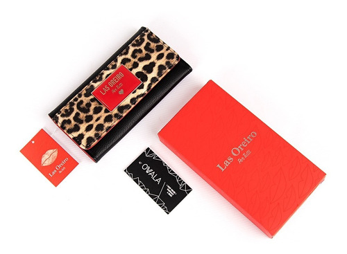 Imagen 6 de 7 de Billetera Mujer Las Oreiro Animal Print Cuero Sintetico Dama