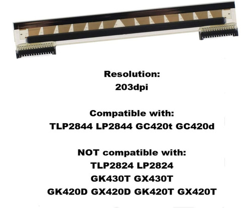Cabezal Zebra Gc420t Gc420d Tlp2844 G105910-053 048 Nuevo (Usado)