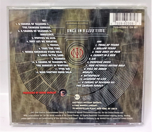 Dream Theater Once In A Live Time Cd De Alemania Como Nuevo (Usado)