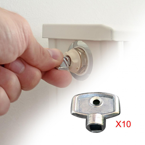 10x Llaves De Radiador De Enchufe Cuadrado, Llave De C Zinc