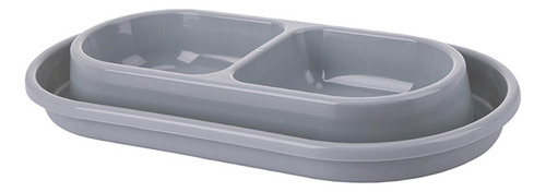 Juego De Tazones De Comida Y Agua, Platos De L Gris