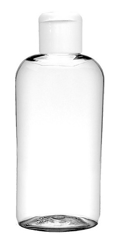 100 Frascos Plástico Pet 60 Ml Oval Flip Top Branca