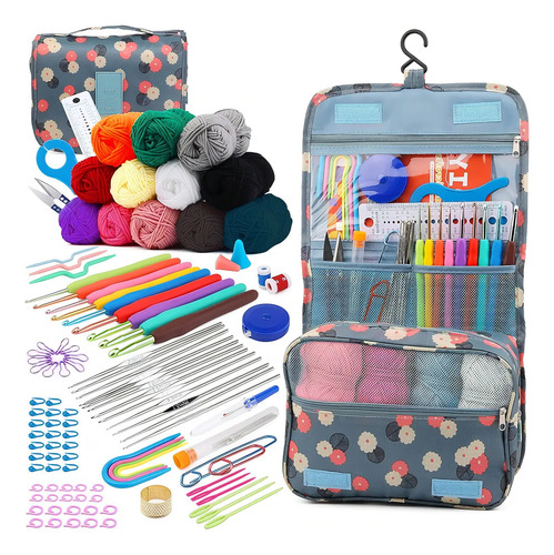 Kit De Agujas Set De Costura Para Tejer 130 Pzs 12 Colores