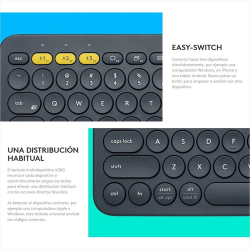 Imagen 5 de 10 de Teclado Bluetooth Multi-dispositivo Logitech K380 - Negro