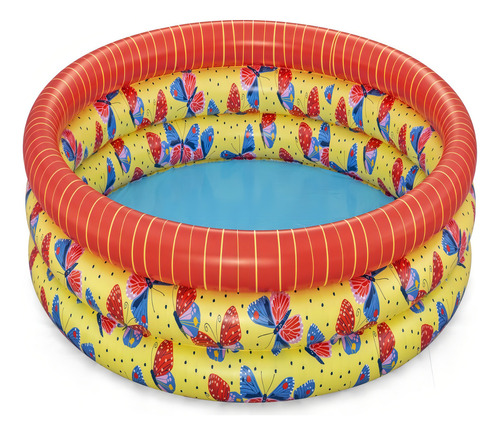 Piscina Mariposas 168x38cm - Bestway Color Rojo