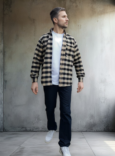 Camisa Leñadora Hombre Abrigada Cuadros