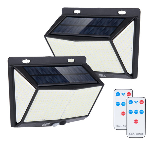 Lámpara Solar Con Sensor De Movimiento 288 Leds 2 Piezas