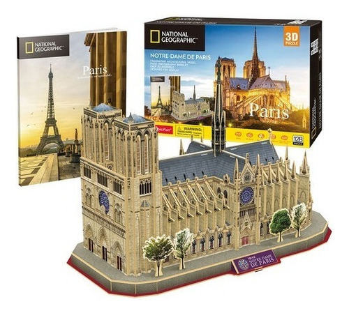 Fl Notre Dame París National Geographic - Rompecabezas 3d