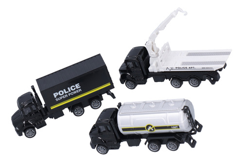 Children Vehicle Toy 3pcs 1:50 Truck Model Set Pull Back