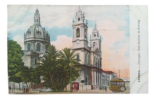 Portugal Lisboa Real Basilica Da Estrella Antigua Postal