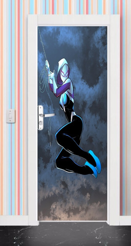 Adesivo Porta Parede Spider-gwen Marvel Comics Geek Oferta!