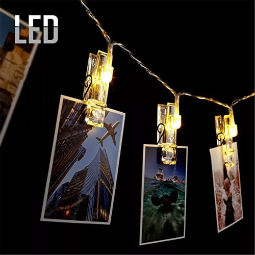 Guirnalda De Luces Decorativas Para Fotos 1.5 M 10 Leds