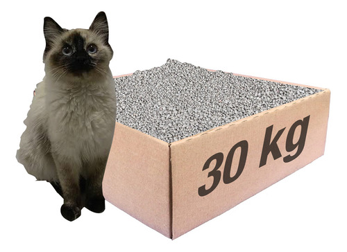 Arena Para Gato Económica Zeolita Mineral Elimina Olores 30k x 30kg de peso neto  y 30kg de peso por unidad