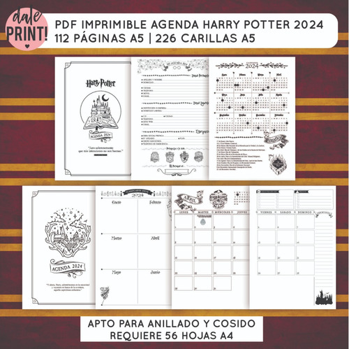 Pdf Imprimible Agenda Harry Potter Potterhead 2024