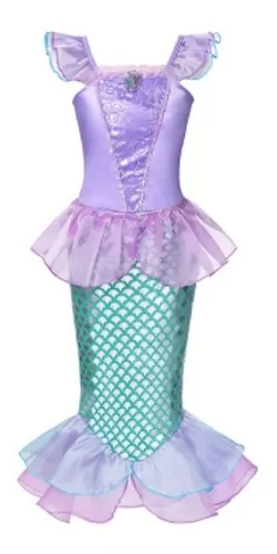 Fantasia Ariel Pequena Sereia Infantil Filme Original Disney - 7