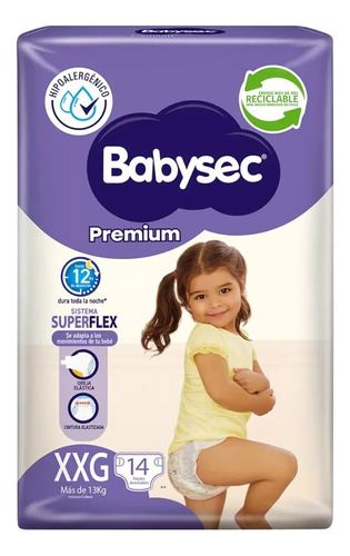 Pañales De Bebe Babysec Premium Talla Extra Extra Gde (xxg)