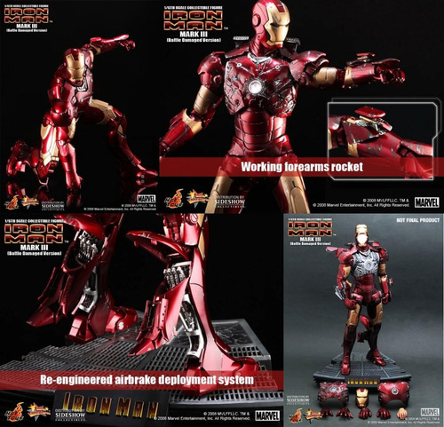 Hot Toys/sideshow Iron Man Mark 3 Battle Damage 1/6 Nuevo 