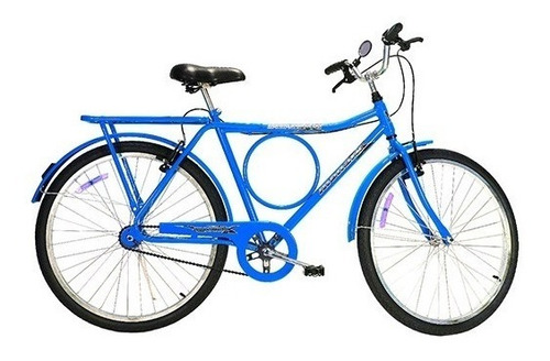 Bicicleta Monark Barra Circular Vb Azul Aro 26