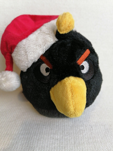 Peluche Original Angry Birds Bomba Navidad Rovio. 14x13cm.