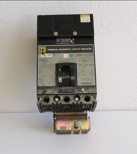 Breaker Fh36100 Square D 100 Amp 3 P