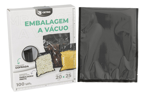 Embalagem A Vácuo P/ Carnes Sacos Gofrados 20x25cm - 100 Un