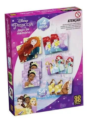 Jogo Da Memória Disney Princesas 54 Cartelas Grow Nfe