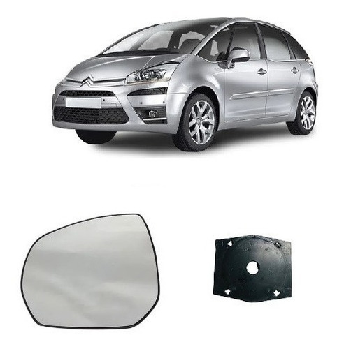 Lente Retrovisor C4 Gran Picasso 2010 Até 2016 Com Base Le