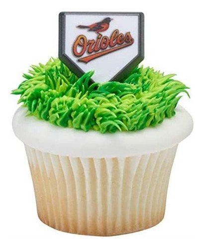 Mlb Baltimore Orioles Baseball Team Logo Cupcake Rings - 24