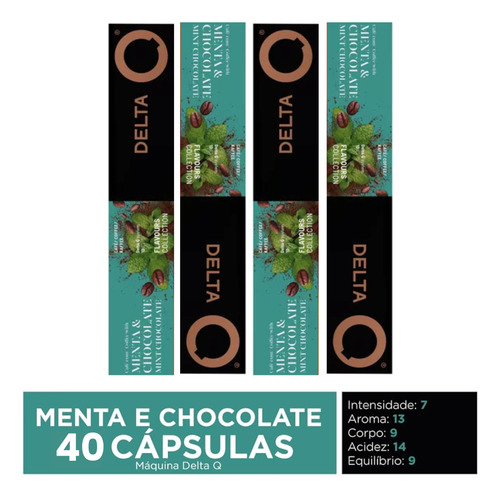 Cápsula Delta Q Café Menta Com Chocolate Expresso 40 Unid.