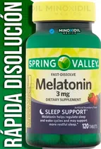 Comprar Melatonina 3mg Rápida Disolución 120 Tabletas Sabor Fresa