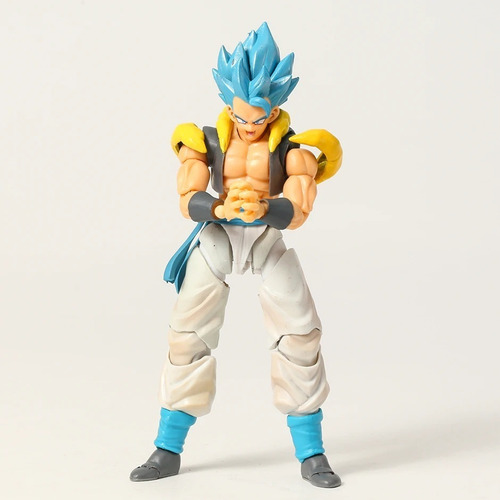 Imagen 3 de 7 de Figura De Shf Gogeta Dragon Ball Z De Pelo Azul, Juguetes Go