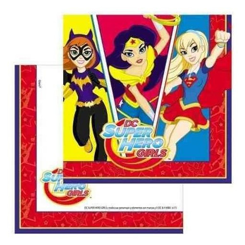Servilleta Dc Super Hero Girl Originalx12 Cotillón Activarte