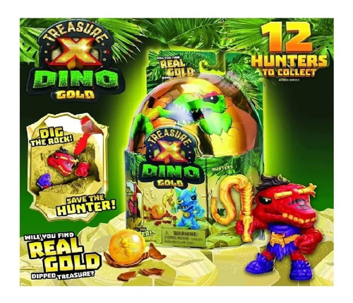 Imagen 2 de 8 de Treasure X Tesoro Escondido Dino Oro Real Mapa Muñeco Pirata