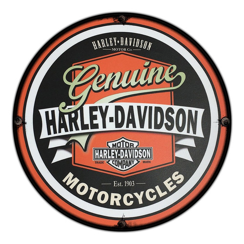 #697 - Cuadro Decorativo Vintage - Harley Davidson No Chapa