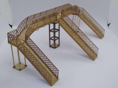 Imagen 2 de 10 de Nico Puente Peatonal 3 Escaleras Kit Fibrofacil H0(mnt 120)